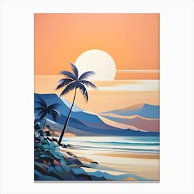 Sunset At The Beach 40 Canvas Print