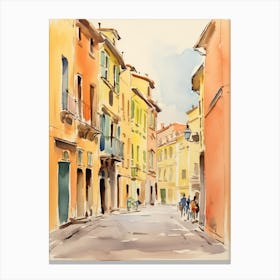 Modena, Italy Watercolour Streets 3 Canvas Print