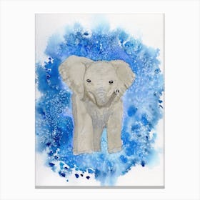 Elephant Splash Canvas Print