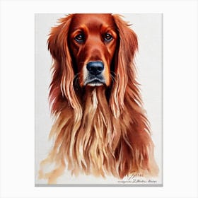 Irish Setter Watercolour dog Canvas Print