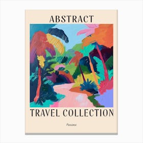 Abstract Travel Collection Poster Panama 2 Canvas Print