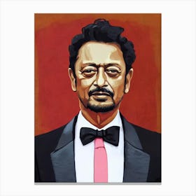 Irrfan Khan Illustration Movies Canvas Print