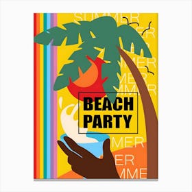 Beach Party Poster Canvas Print