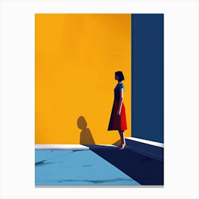 Shadow Of A Woman, Minimalism Canvas Print