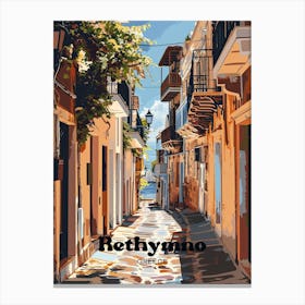 Rethymno Greece 1 Travel Poster 3 4 Resize Canvas Print