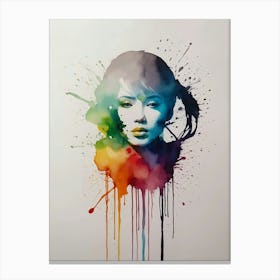 Watercolor Of A Woman 15 Canvas Print