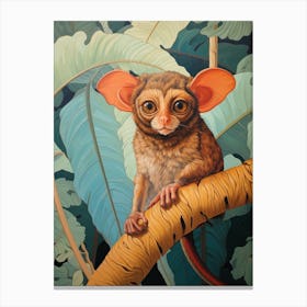 Tarsier 4 Tropical Animal Portrait Canvas Print