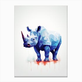 Rhinoceros Minimalist Abstract 4 Canvas Print