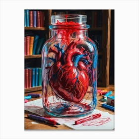 Heart In A Jar Canvas Print