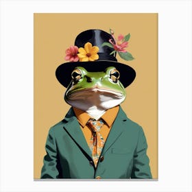 Frog In A Suit (2) Canvas Print