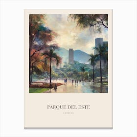 Parque Del Este Caracas Venezuela Vintage Cezanne Inspired Poster Canvas Print