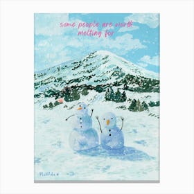 Snowman Canvas Print