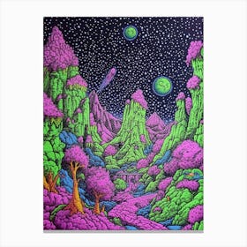 Psychedelic Landscape 1 Canvas Print