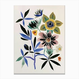 Painted Florals Passionflower 4 Canvas Print