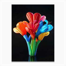 Bright Inflatable Flowers Peacock Flower 3 Canvas Print