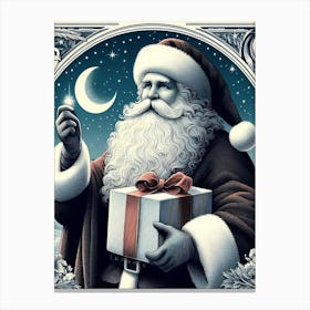 Santa Claus 5Style William Morris Canvas Print