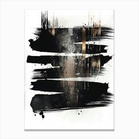 Black And Gold 100 Canvas Print