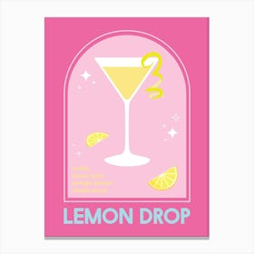 Lemon Drop Martini Cocktail Canvas Print