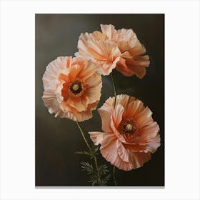 Omantic Beige Poppy 6 Canvas Print