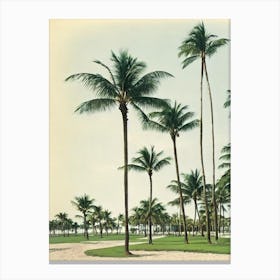 South Beach Miami Florida Vintage Canvas Print