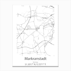 Markranstadt,Germany Minimalist Map Toile