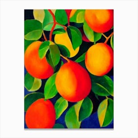 Guava Fruit Vibrant Matisse Inspired Painting Fruit Canvas Print