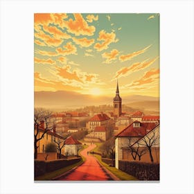 Sunset In The Old Town Canvas Print