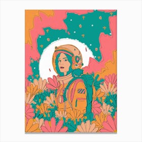 The Spring Astronaut Canvas Print