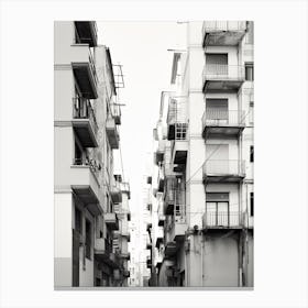 Malaga, Spain, Photography In Black And White 8 Canvas Print