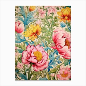 Wallpaper Floral Pattern 18 Canvas Print