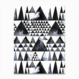 Scandinavian Ink Triangles Canvas Print