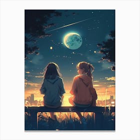 Lofi Girls 4 Canvas Print