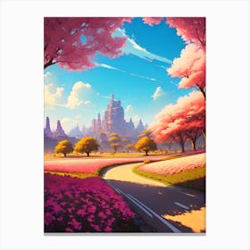 Road In The Countryside Canvas Print