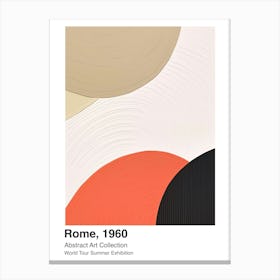 World Tour Exhibition, Abstract Art, Rome, 1960 4 Canvas Print