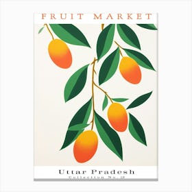 Mango Fruit Poster Gift Uttar Pradesh Market Canvas Print