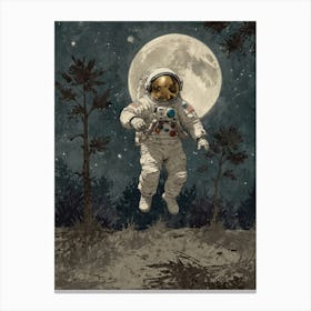 Dog In Space Canvas Print