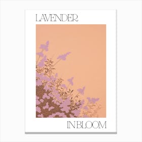 Lavender In Bloom Flowers Bold Illustration 2 Canvas Print