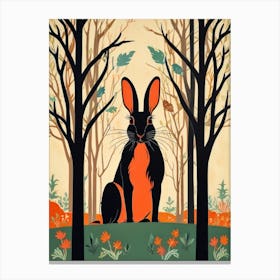 Rabbit In The Woods Canvas Print