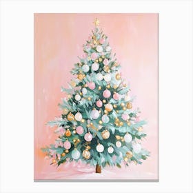 Christmas Tree. Whimsical Pastel Acrylic Canvas Print