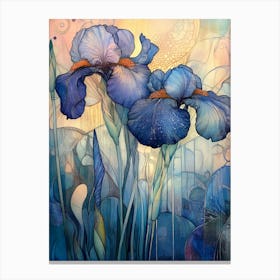 Blue Flag Irises Canvas Print