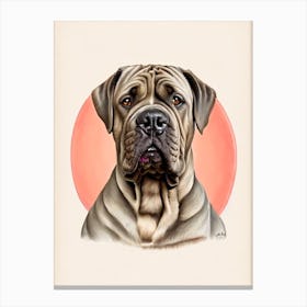 Neapolitan Mastiff Illustration dog Canvas Print