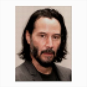 Keanu Reeve In Style Dots Canvas Print