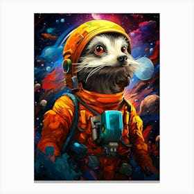 Raccoon In Space 2 Canvas Print