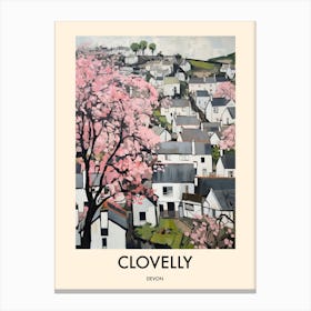 Clovelly (Devon) Painting 3 Travel Poster Canvas Print