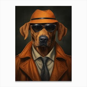 Gangster Dog Rhodesian Ridgeback 3 Canvas Print