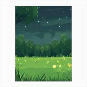 Night In The Forest 8 Canvas Print