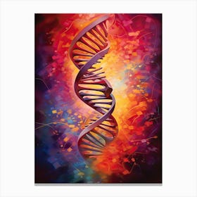 Dna Art Abstract Painting 2 Canvas Print