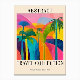 Abstract Travel Collection Poster Manuel Antonio Costa Rica 2 Canvas Print
