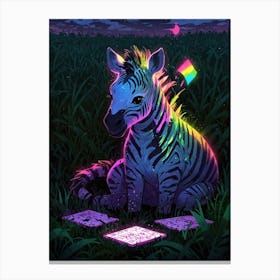 Rainbow Zebra 2 Canvas Print