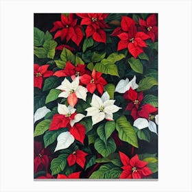 Poinsettia Jpeg Flower Canvas Print